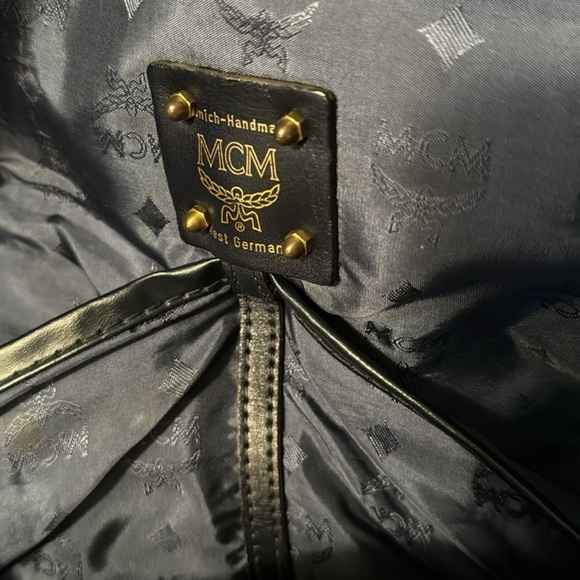 RARE MCM Trunk Travel Weekender Bag West Germany Unisex BLACK & WHITE FABULOUS - Picture 14 of 15